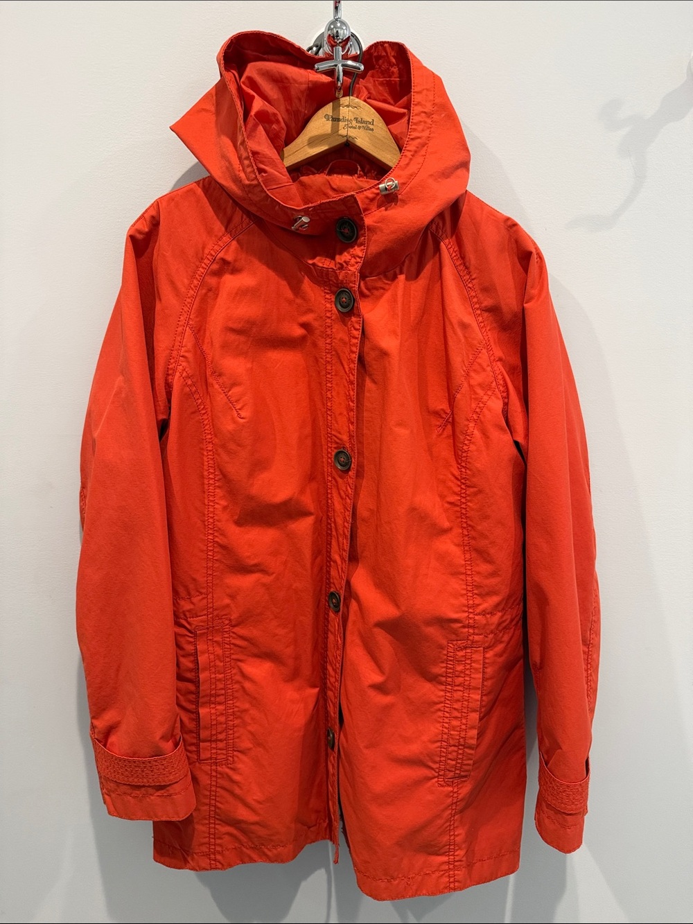 Eddie Bauer Hooded Orange Jacket